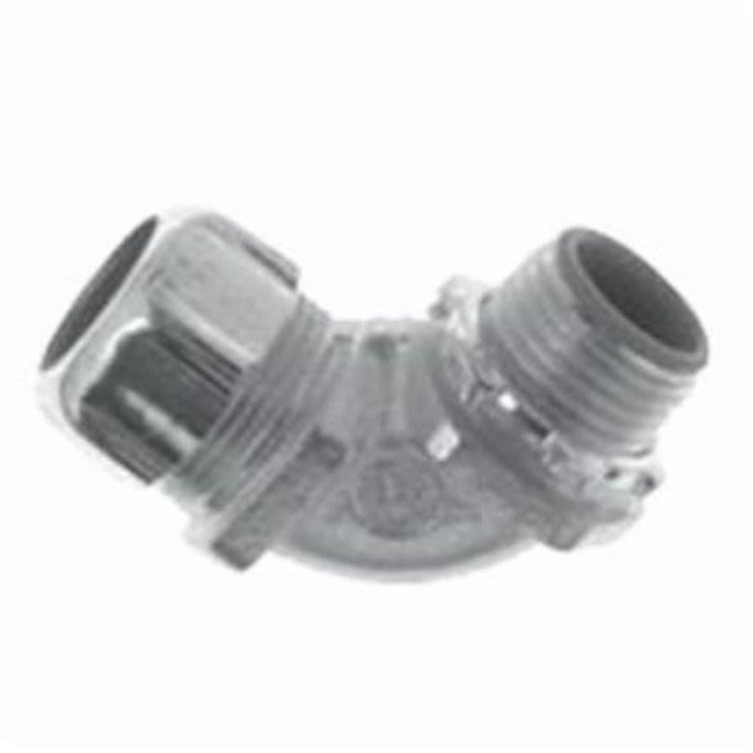 T&B 5253AL Non-Insulated Conduit Connector, 3/4 in Trade, 90 deg, Aluminum, Clear Chromate Coated/Zinc Plated